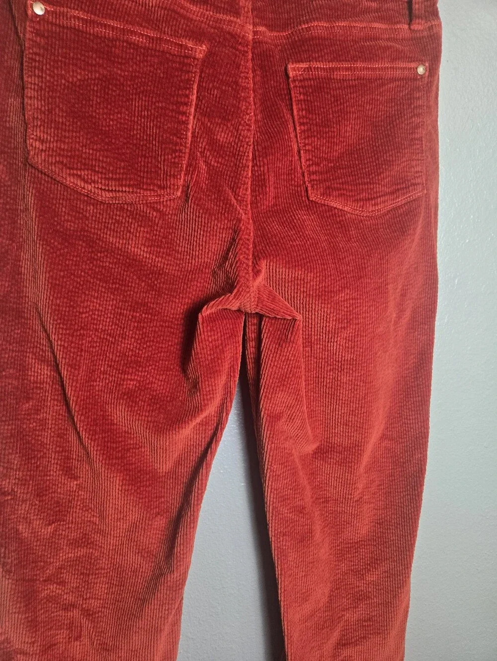 Judy Blue Ankle Straight Corduroy Red Orange Jeans Size 15/32